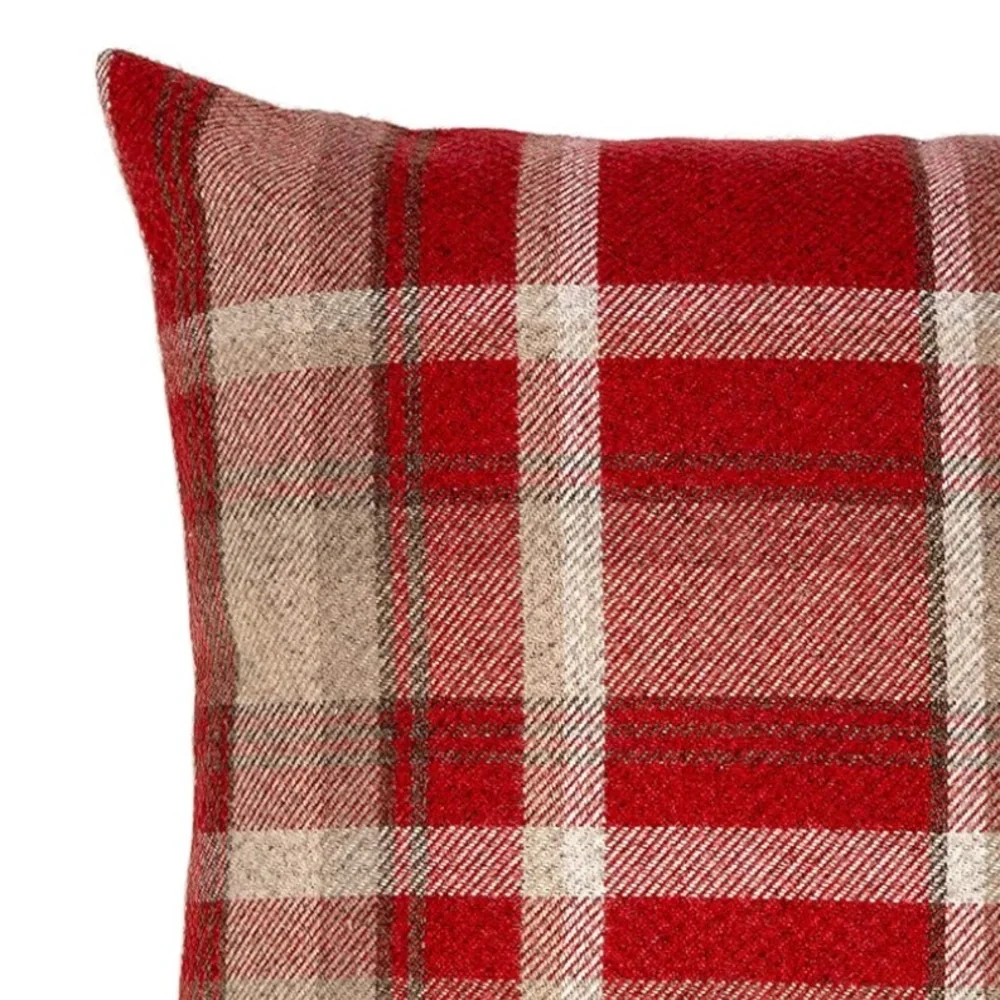 McAlister ‘Highlands’ Red Tartan Plaid Throw Pillow Cover 20x20” (1-Count)